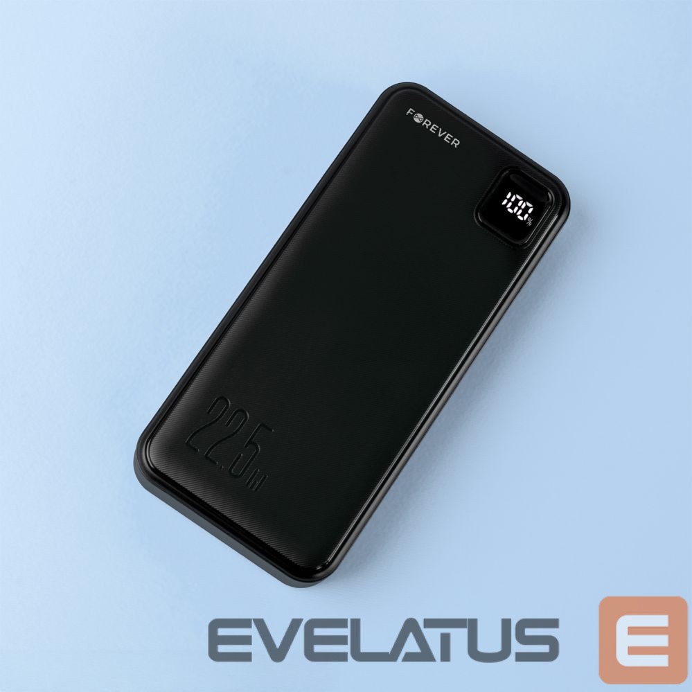 Väline aku Forever Forever power bank TB-300L PD QC 22,5W 20000 mAh black