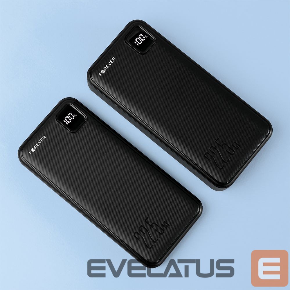 Väline aku Forever Forever power bank TB-300L PD QC 22,5W 20000 mAh black