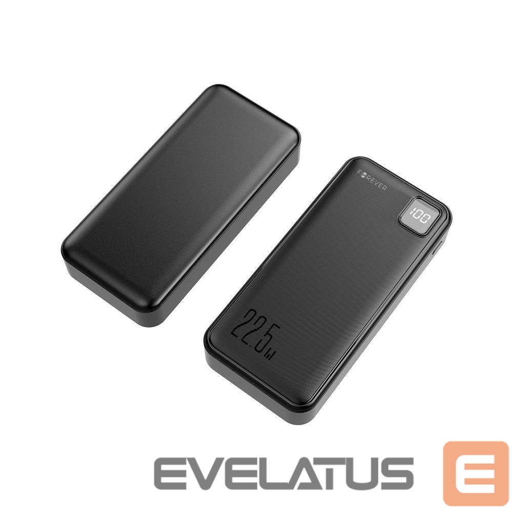 Väline aku Forever Forever power bank TB-300L PD QC 22,5W 20000 mAh black