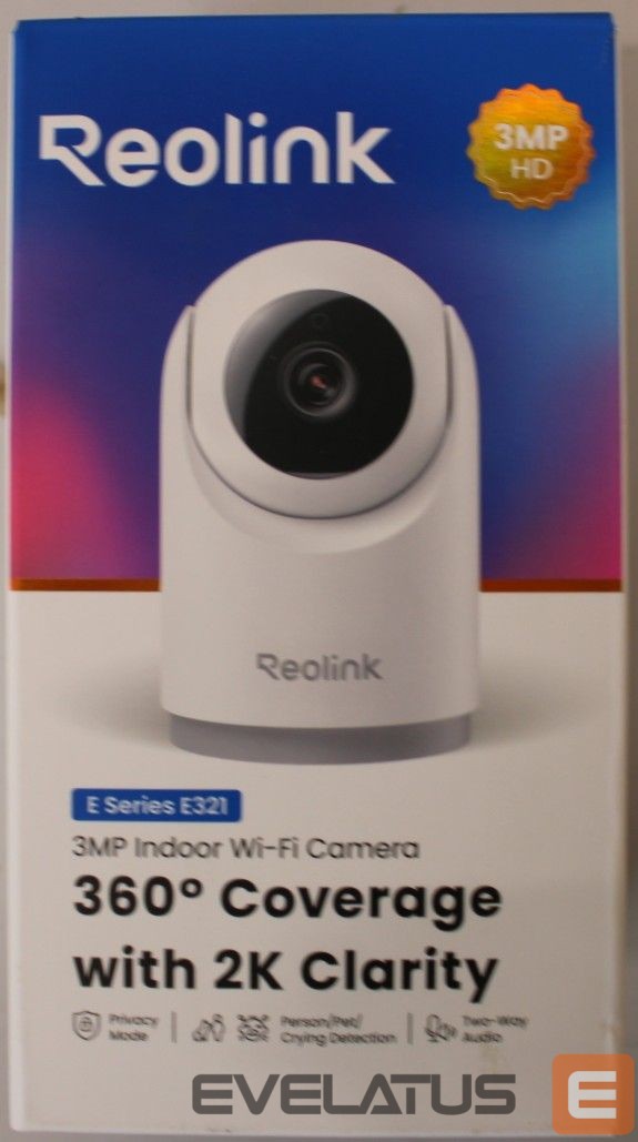 Veebikaamera Reolink SALE OUT. E321 Smart Indoor Cam Wi-Fi PT, White | Camera | E Series E321 | 24 month(s) | Tabletop | 3 MP | 4mm/F2.0 | MicroSD up to 512GB | DAMAGED PACKAGING