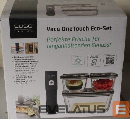 Muud väikesed kodumasinad Caso SALE OUT. Vacu OneTouch Vacuum sealer Eco-Set | Black | DEMO