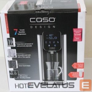 Veekeetja Caso  SALE OUT.  01875 HOT 7 Turbo Hot water dispenser, Capacity 2.7 L, Black/Stainless Steel | SALE OUT.  Turbo Hot Water Dispenser | Hot7 | Water Dispenser | 2200 W | 2.7 L | Plastic/Stainless Steel | Black/Stainless Steel | UNPACKED, USED 