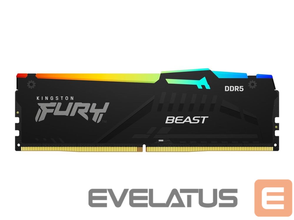 Operatiivmälu DDR4 Kingston KF564C32BBEA-16 16GB 6400MT/s DDR5 CL32 DIMM FURY Beast Black RGB EXPO |