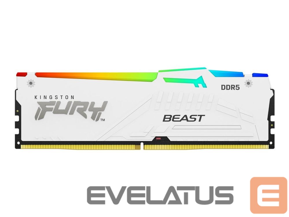 Operatiivmälu DDR4 Kingston KF564C32BWEA-16 16GB 6400MT/s DDR5 CL32 DIMM FURY Beast White RGB EXPO |