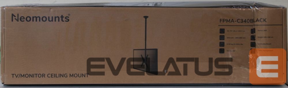 Teleri kinnitus NEOMOUNTS SALE OUT. FPMA-C340BLACK Monitor/TV mount ceiling 32-75" - h 106-156 cm | Ceiling mount | FPMA-C340BLACK Monitor/TV mount ceiling screen | Adjustable Height, Rotate, Tilt, Swivel | 32-75 " | Maximum weight (capacity) 50 kg | DAMAGED PACKAGING