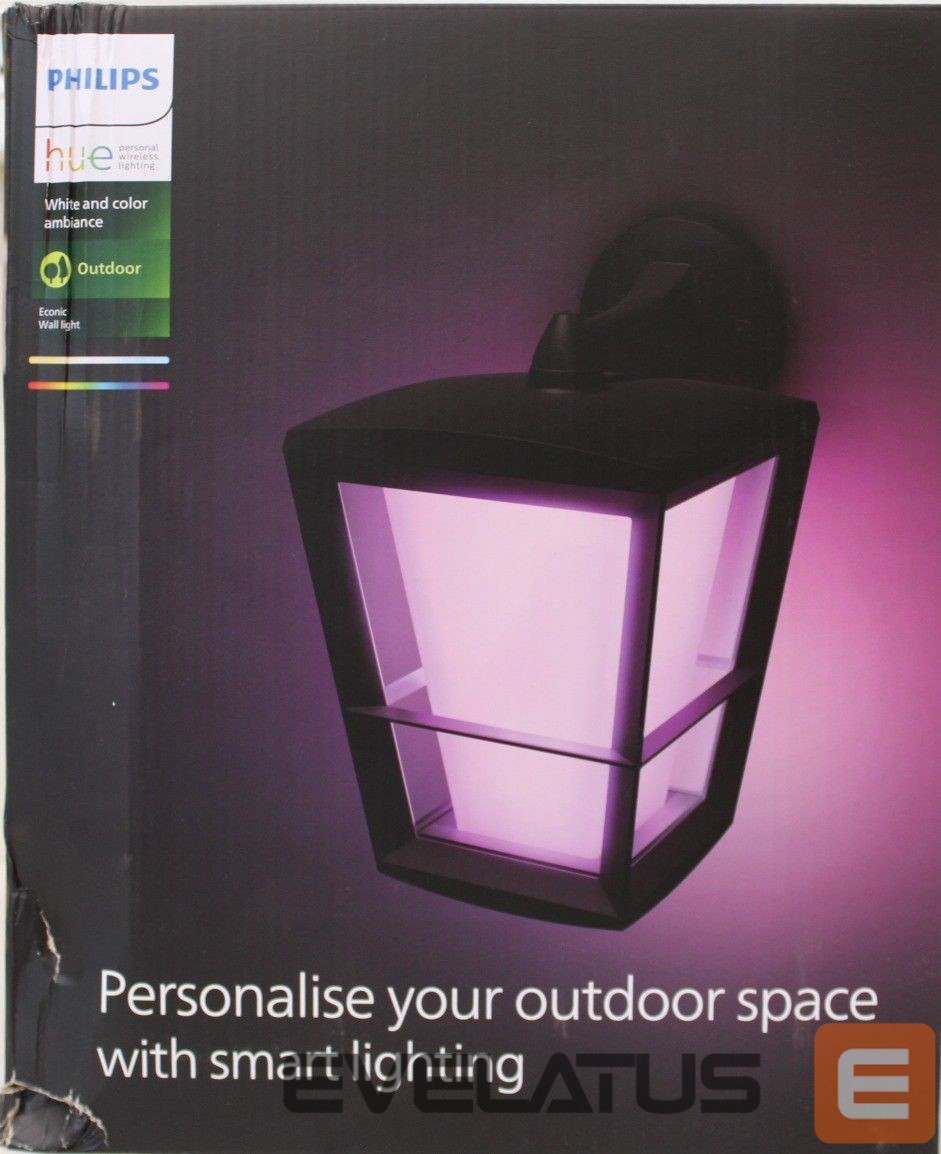 Laualamp Philips Hue SALE OUT. | WCA Econic Outdoor Wall Lantern | 15 W | 2000-6500 Hue White Colour Ambiance | DAMAGED PACKAGING | 24 month(s)