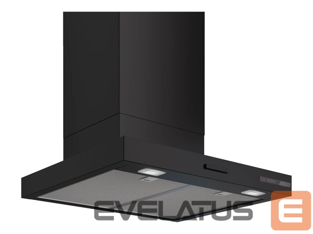 Integreeritav õhupuhasti Bosch DWB65CC60 Wall-mounted Extractor Hood, B, Width 60 cm, Max extraction power in intensive mode 594 m3/h, Matte Black |