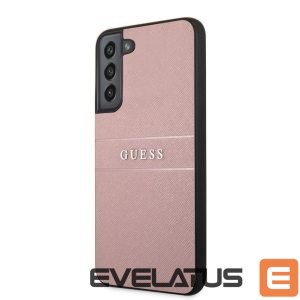 Tagakaaned Guess Samsung Samsung S22 Plus PU Leather Saffiano Case Pink
