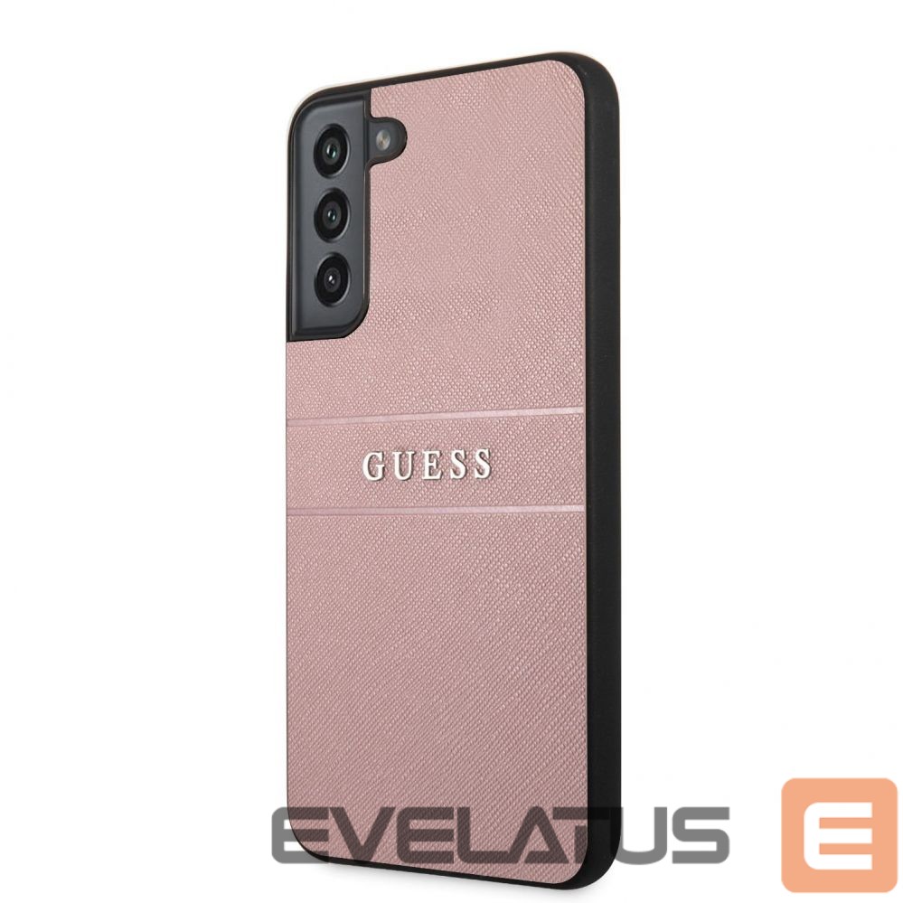 Tagakaaned Guess Samsung Samsung S22 Plus PU Leather Saffiano Case Pink