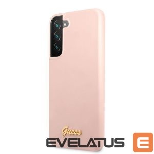 Tagakaaned Guess - Samsung S22 Plus Silicone Metal Logo Case Pink