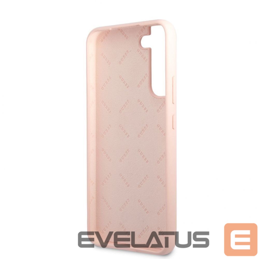 Tagakaaned Guess - Samsung S22 Plus Silicone Metal Logo Case Pink