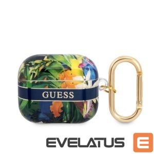 Korpus kõrvaklappidele Guess Apple Airpods 3 TPU Flower Print Case Blue