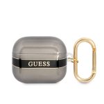 Korpus kõrvaklappidele Guess Apple Airpods 3 TPU Printed Stripe Case Black