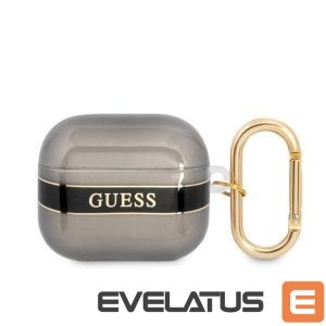 Korpus kõrvaklappidele Guess Apple Airpods 3 TPU Printed Stripe Case Black