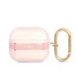 Korpus kõrvaklappidele Guess Apple Airpods 3 TPU Printed Stripe Case Pink