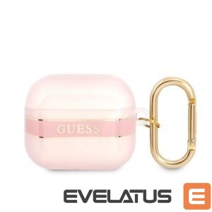 Korpus kõrvaklappidele Guess Apple Airpods 3 TPU Printed Stripe Case Pink