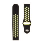 Rihm Tactical  20mm Double Silicone Watch Band Black Yellow