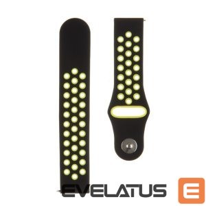 Rihm Tactical  20mm Double Silicone Watch Band Black Yellow