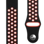 Rihm Tactical  20mm Double Silicone Watch Band Black Red