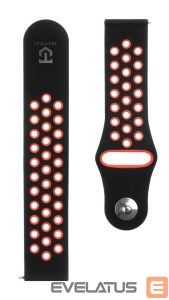 Rihm Tactical  20mm Double Silicone Watch Band Black Red