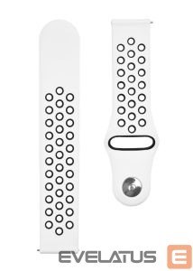 Rihm Tactical  20mm Double Silicone Watch Band White Black