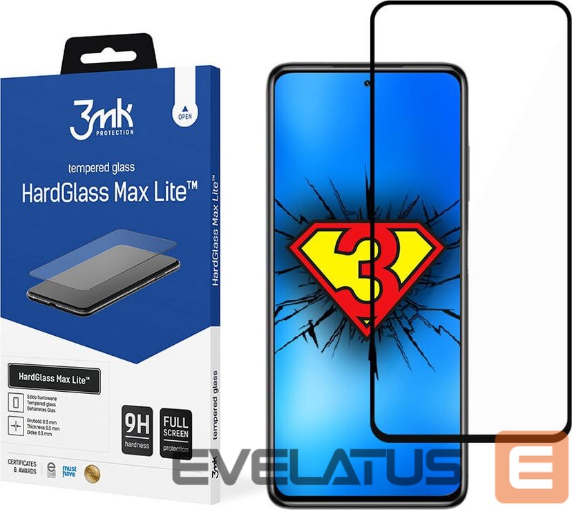 Kaitseklaasid 3MK Xiaomi POCO X3 GT Black - HardGlass Max Lite