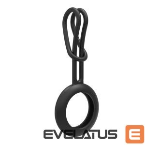 Nutika sildi tarvik iLike  AirTag Silicone Keychain Loop Case Black