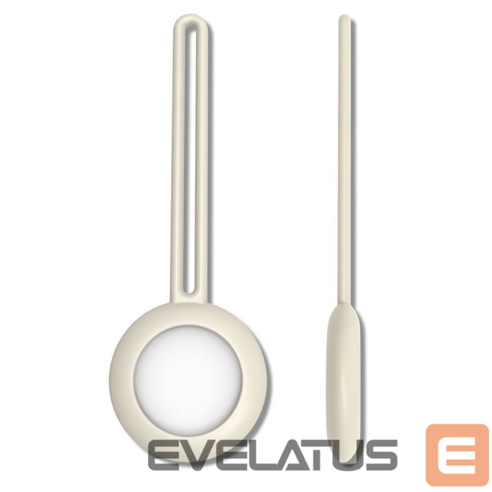Nutika sildi tarvik iLike AirTag Silicone Keychain Loop Case White