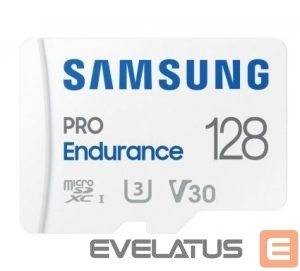 Mälukaardid Samsung  Pro Endurance MicroSD 128GB White