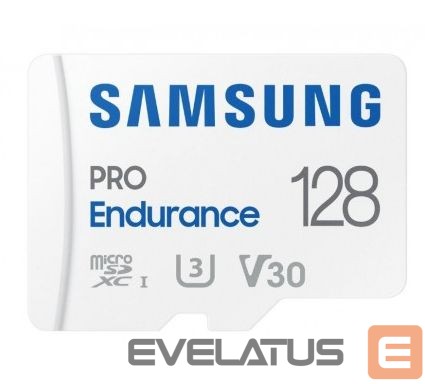 Mälukaardid Samsung Pro Endurance MicroSD 128GB White