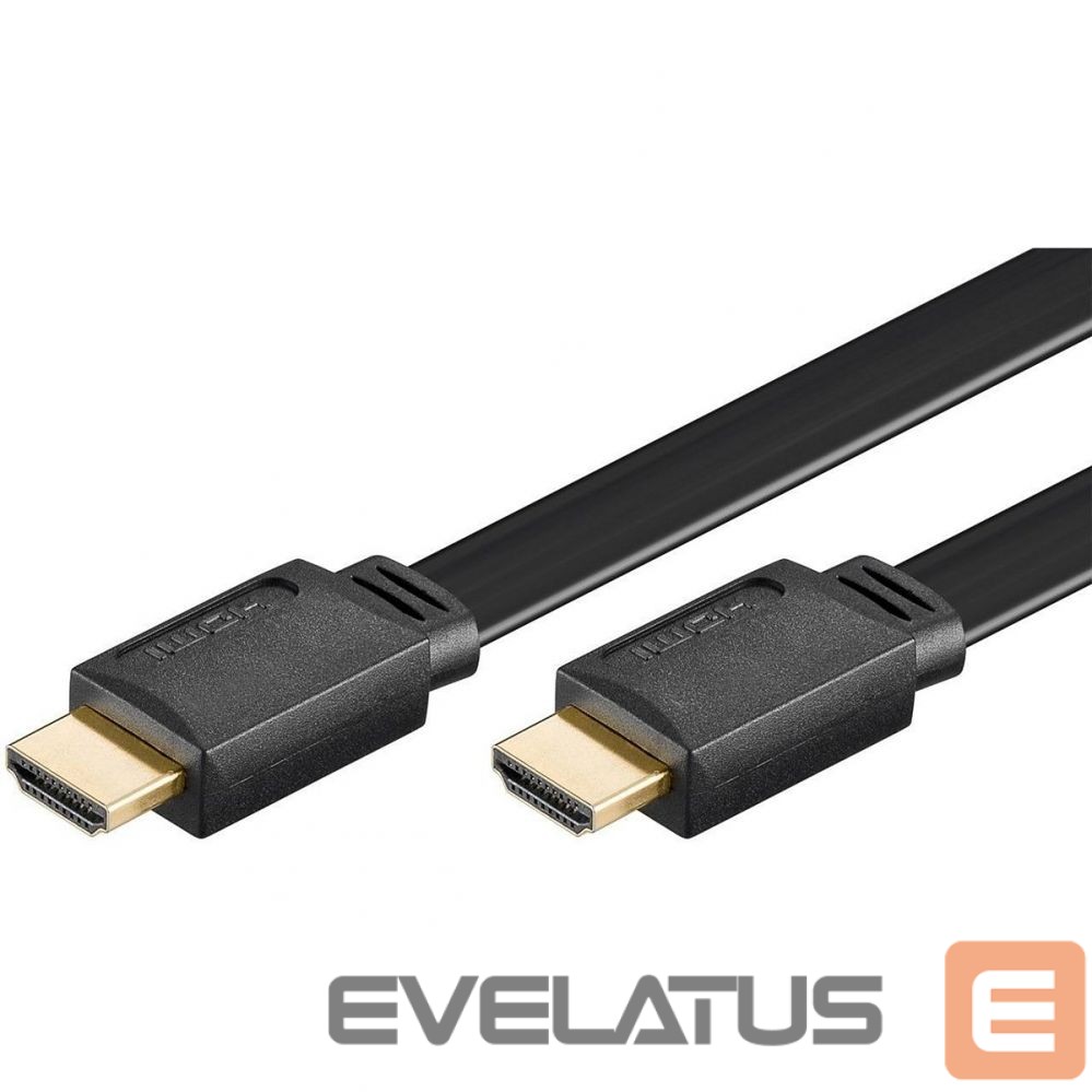 Kaabel Goobay - High Speed HDMI flat-cable with Ethernet 1 m Black