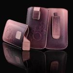 Universaal mobiiltasku iLike Universal Leather Pocket Case M Dark Pink