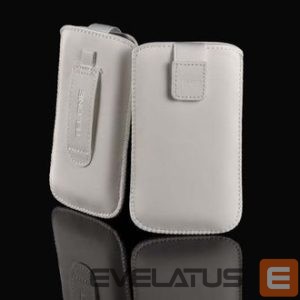 Universaal mobiiltasku iLike Universal Leather Pocket Case XS White