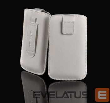 Universaal mobiiltasku iLike Universal Leather Pocket Case XS White