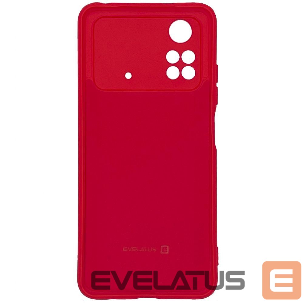 Tagakaaned Evelatus Xiaomi Poco X4 Pro 5G Premium Soft Touch Silicone Case Red
