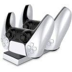 Kontroller CP  PS5 DualSense Dual Slot Charger Dock Stand for Play Station 5 Controllers with USB-C Black