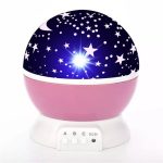 LED pirn Elight  L1 2in1 Star Sky projector and Night lamp with 4x AAA / USB Cable 220V Power Pink