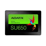 Kõvaketas SSD ADATA  SSD||SU650|256GB|SATA 3.0|3D NAND|Write speed 450 MBytes/sec|Read speed 520 MBytes/sec|2,5"|TBW 140 TB|MTBF 2000000 hours|ASU650SS-256GT-R 