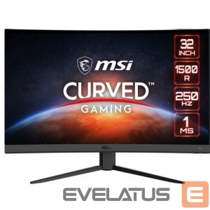 Monitorid MSI  LCD Monitor||G32C4X|31.5"|Gaming/Curved|Panel VA|1920x1080|16:9|250Hz|Matte|1 ms|Tilt|Colour Black|G32C4X 