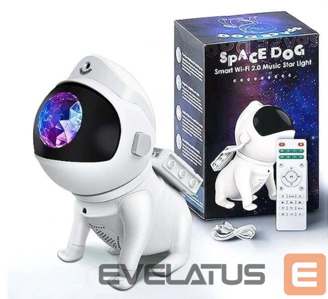 LED Projektor Elight G6 Space Dog Nebula effect wall & ceiling projector with Speaker / Bluetooth App / remote control White