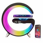 Juhtmeta laadija Elight  G1 15W Wireless charger Desk Alarm Clock Atmosphere Night Lamp with Bluetooth Speker Black