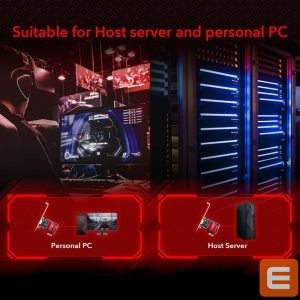 Ruuterid Cudy  PE25 NetPro 2.5G Ethernet PCIe Adapter Realtek Chipset VLAN Jumbo Frame Flow Control Black 