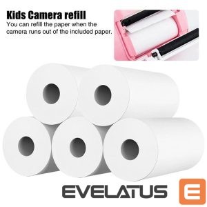 Teine toode CP  STP10 Self-Adhesive Thermo Paper sticker x10 Rolls 57mm x 25mm for Kids Print Camera 