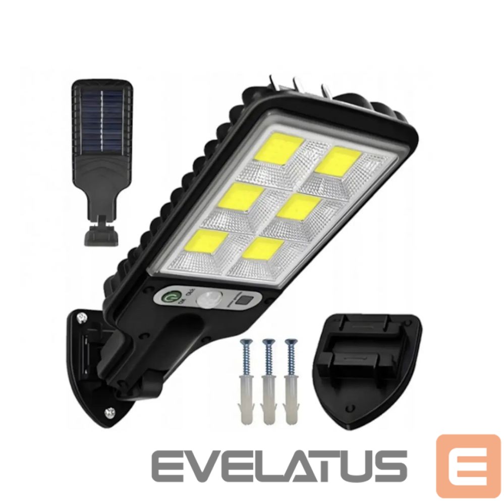 LED taskulamp Elight LU17 Solar LED Street Light 120 COB PIR Sensor + Waterproof Design ABS Construction Black