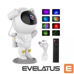 LED Projektor CP  3D Astronout 360 degree Rotate Head Star Sky & Nebula projector with Remote White
