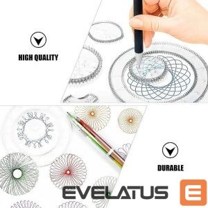 Teine toode iLike  28pcs Spiral Drawing Ruler Set Includes Gears Pens A4 Paper Tutorial ABS Plastic 