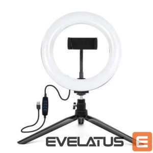 Selfie pulk Elight  ST6-5 16cm 10W LED Light Ring with Phone holder + 0.5m Metal Tripod stand + BT remote Black