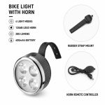 Jalgratta tarvik iLike  Rechargeable Bike Headlight with 120dB Horn, 280 Lumens, 4 Light Modes, USB Rechargeable, Wireless Remote Control 