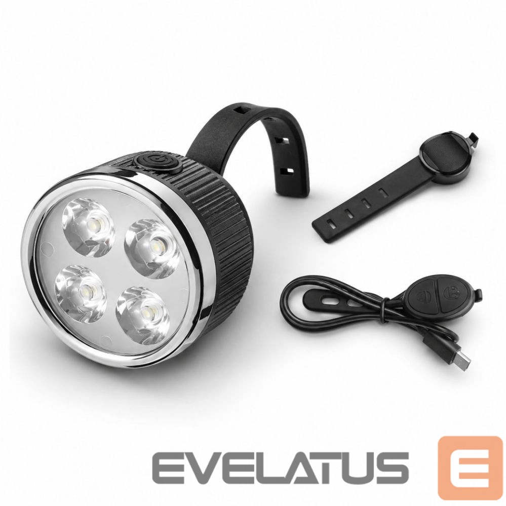 Jalgratta tarvik iLike Rechargeable Bike Headlight with 120dB Horn, 280 Lumens, 4 Light Modes, USB Rechargeable, Wireless Remote Control