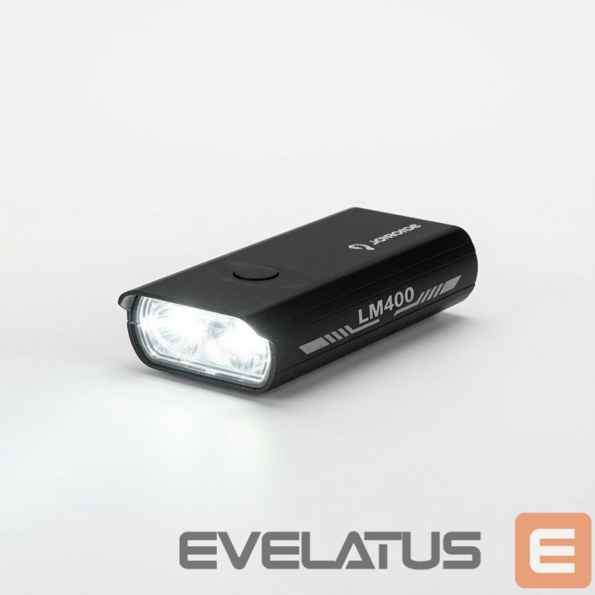 Jalgratta tarvik iLike JOHORSE USB Rechargeable Bike Front Light, 400LM LED Bicycle Headlight, Dual Beam, Aluminum Housing, Battery Indicator, Waterproof Cycling Light